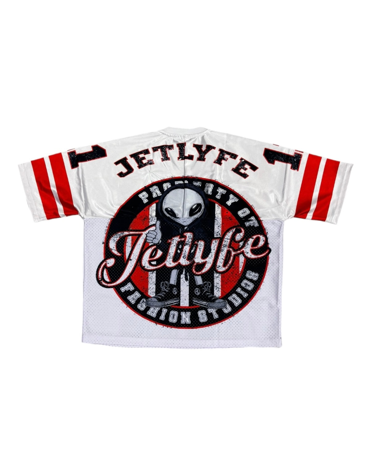 jetlyfe 11 jersey in white and red
