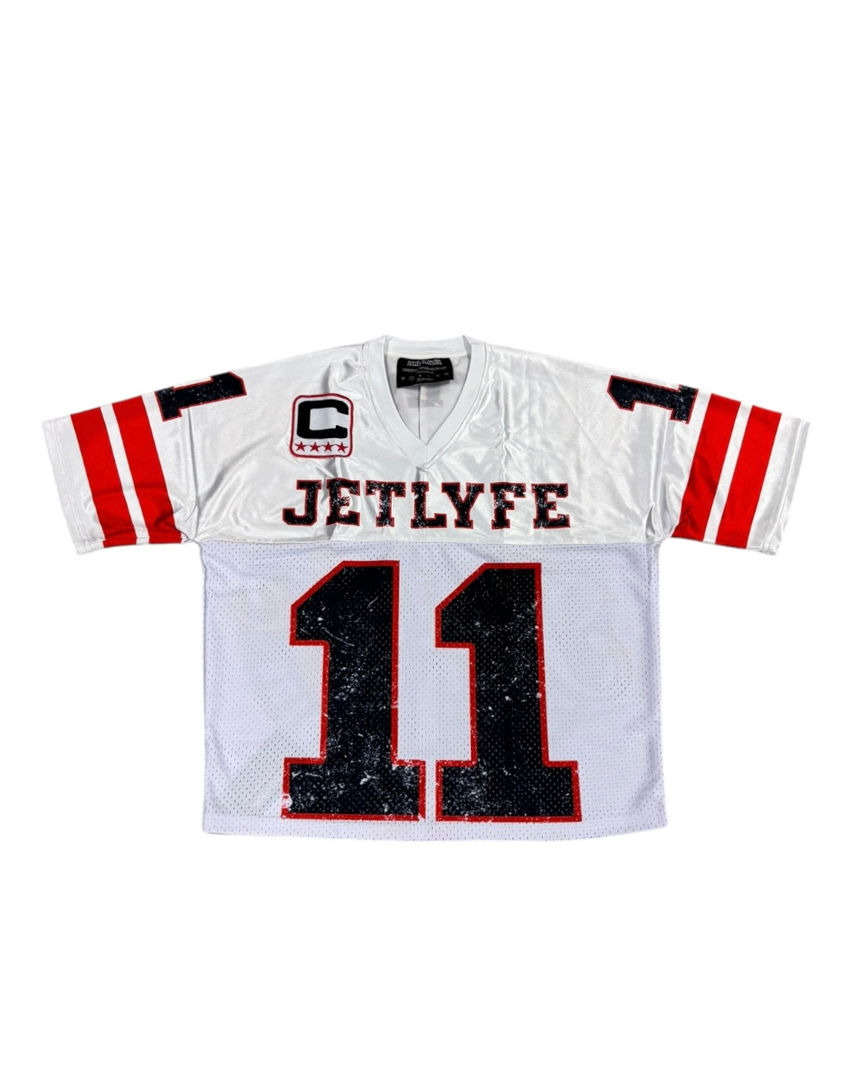 jetlyfe 11 jersey in white and red