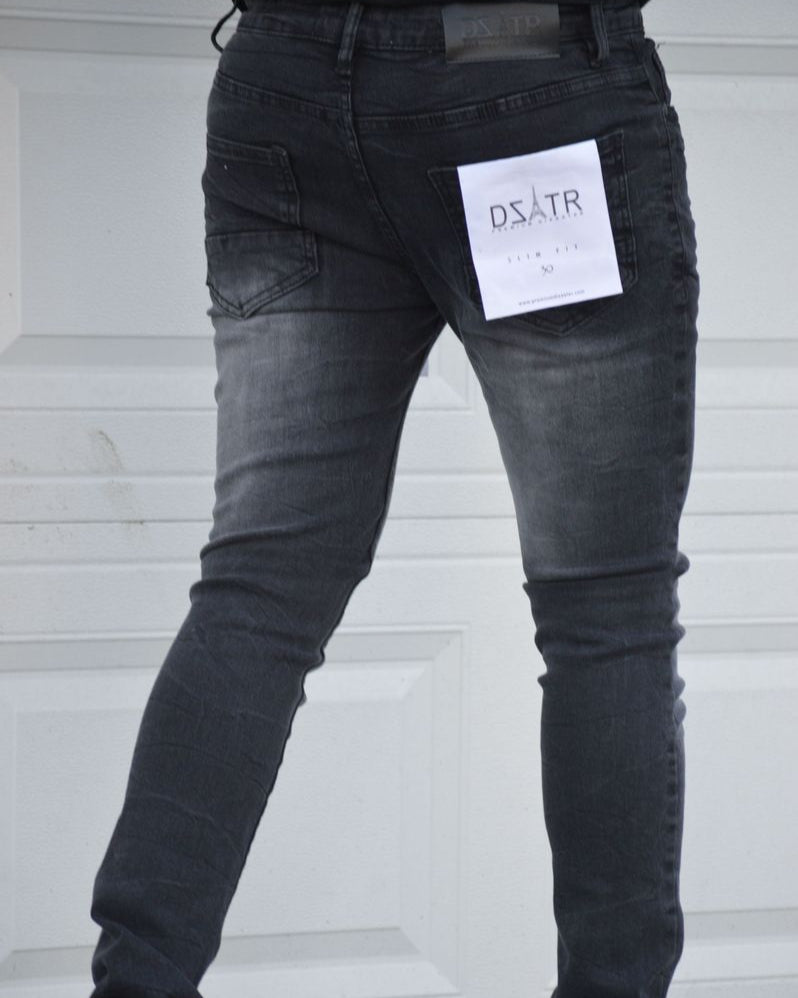 Dzstar ashed distress jeans in black
