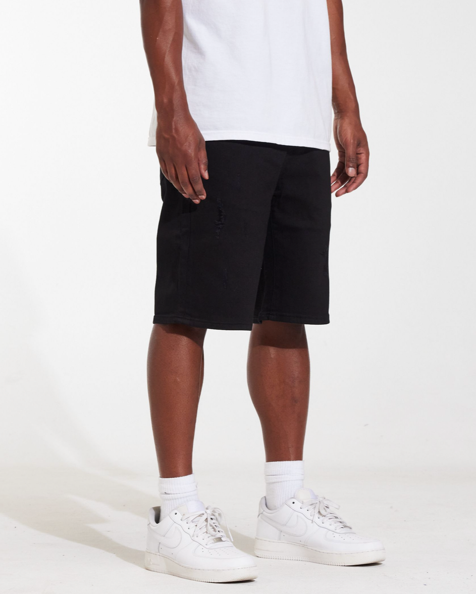 Crysp denim Atlantic shorts in black