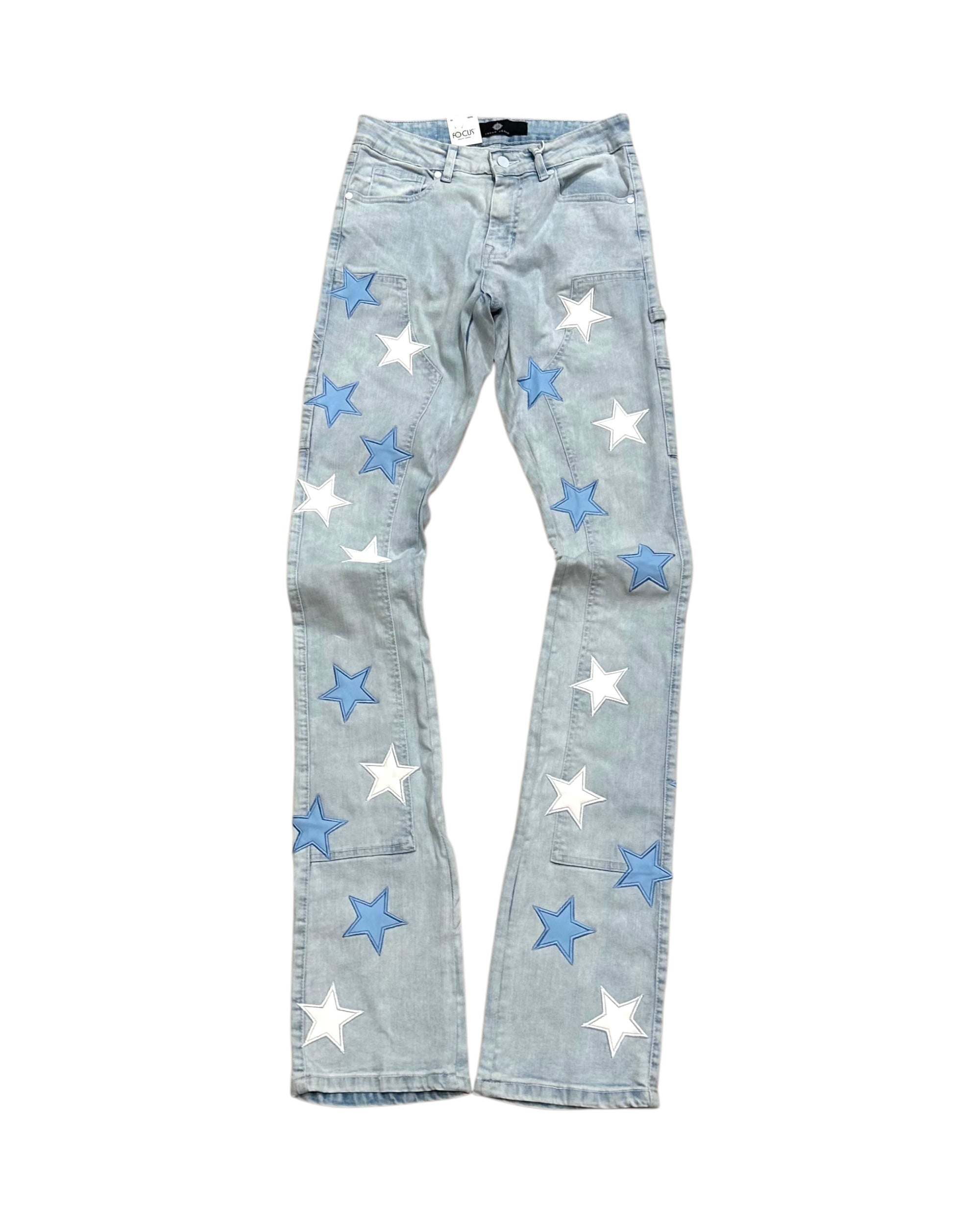 Focus all over stars jeans in blue