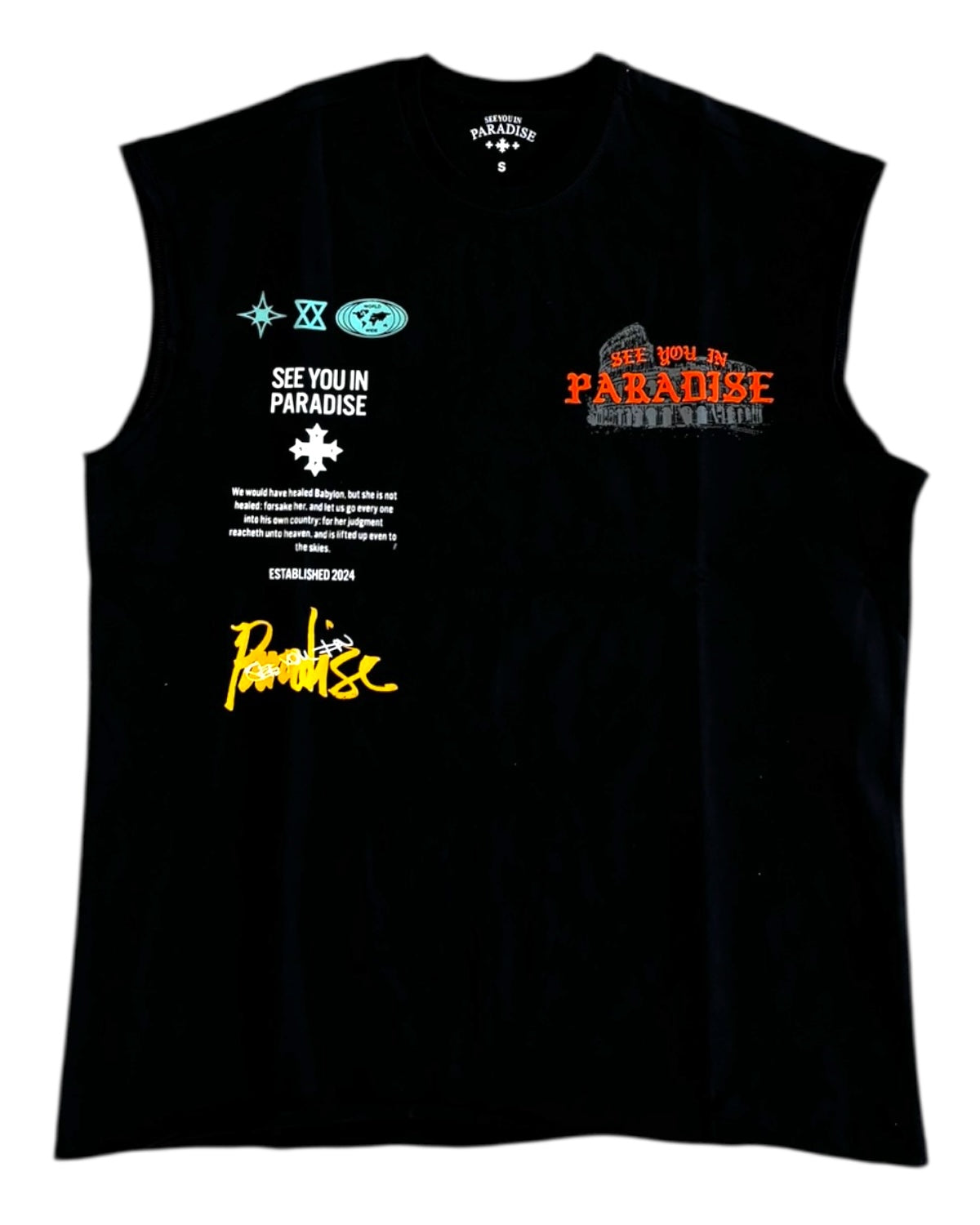 Jordan craig paradise angel muscle shirt in black