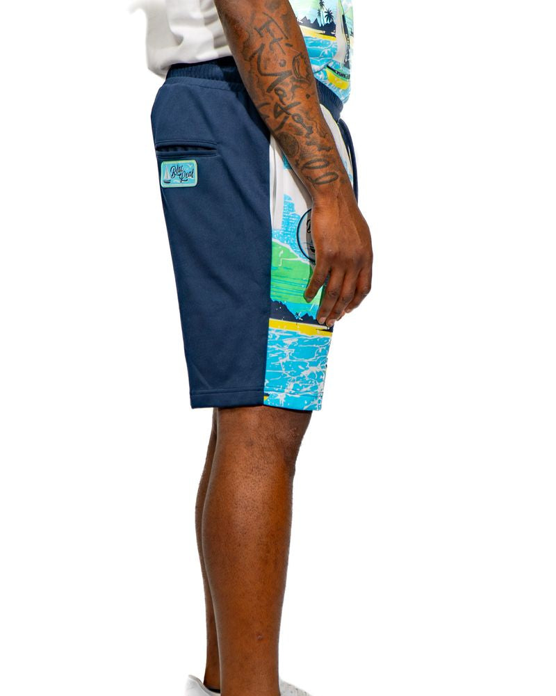 Blac leaf be better AOP shorts in white