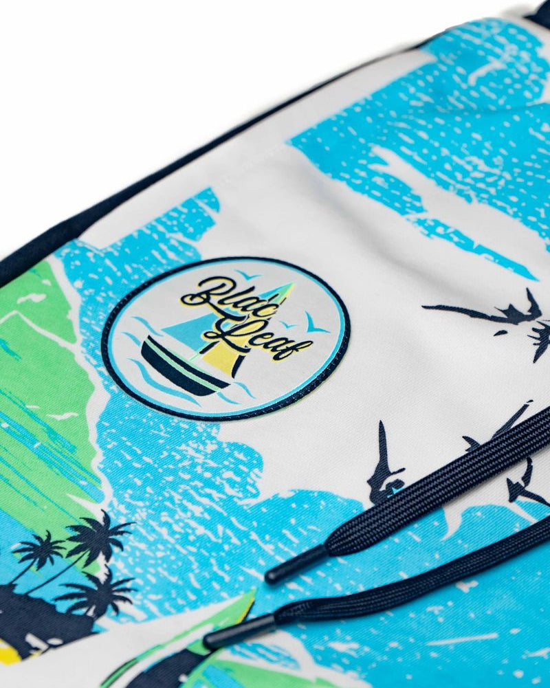 Blaccc leaf be better AOP shorts in white