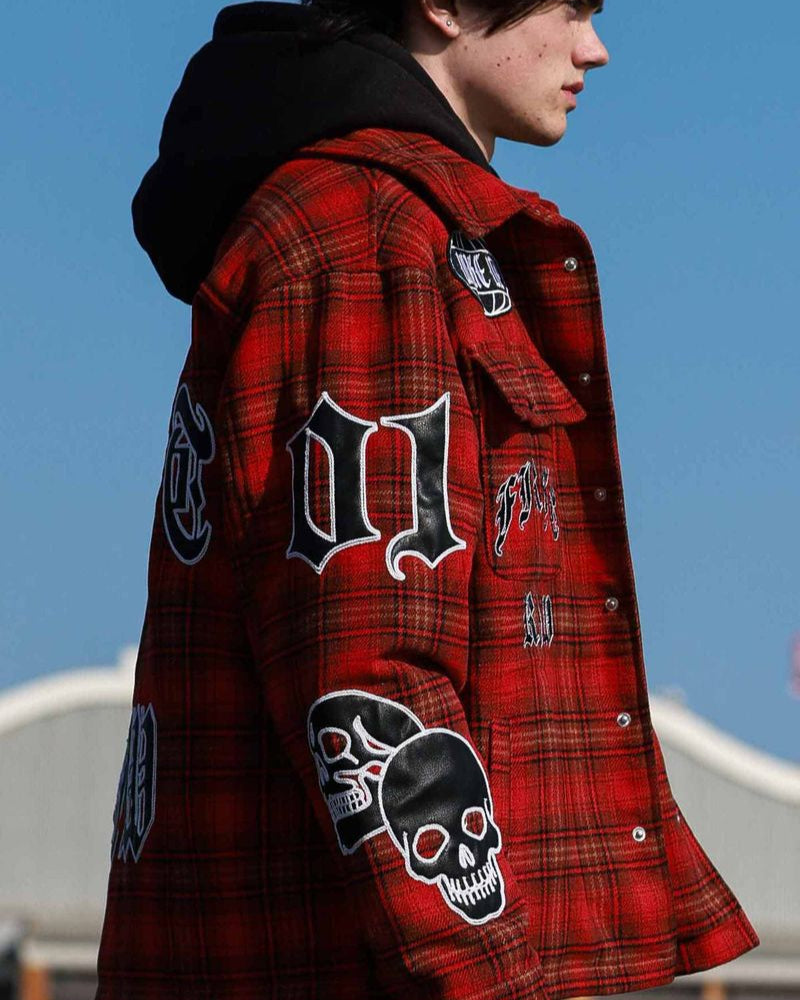 Wake Up and Be Fierce Hooded Shacket