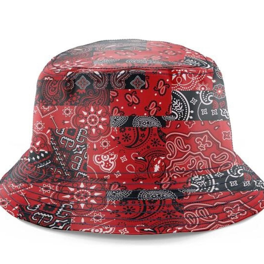 Bandana Bucket Hat in Red Color