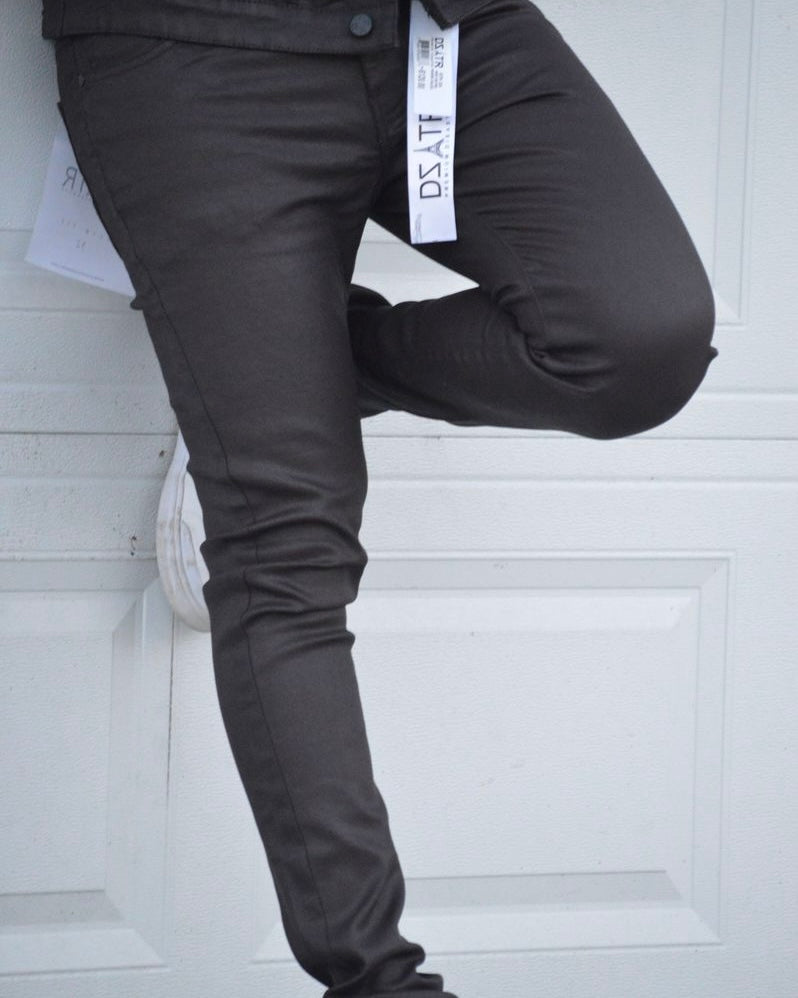 Dzstar Basic Wax Pants In black