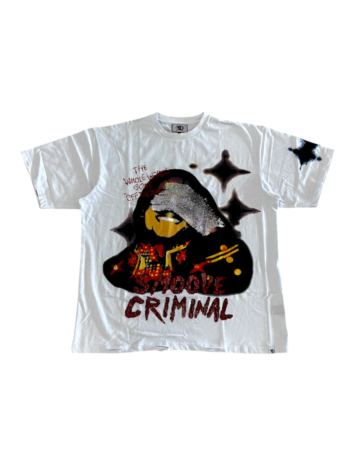 Big & Tall Smooth Criminal Tee In White Color