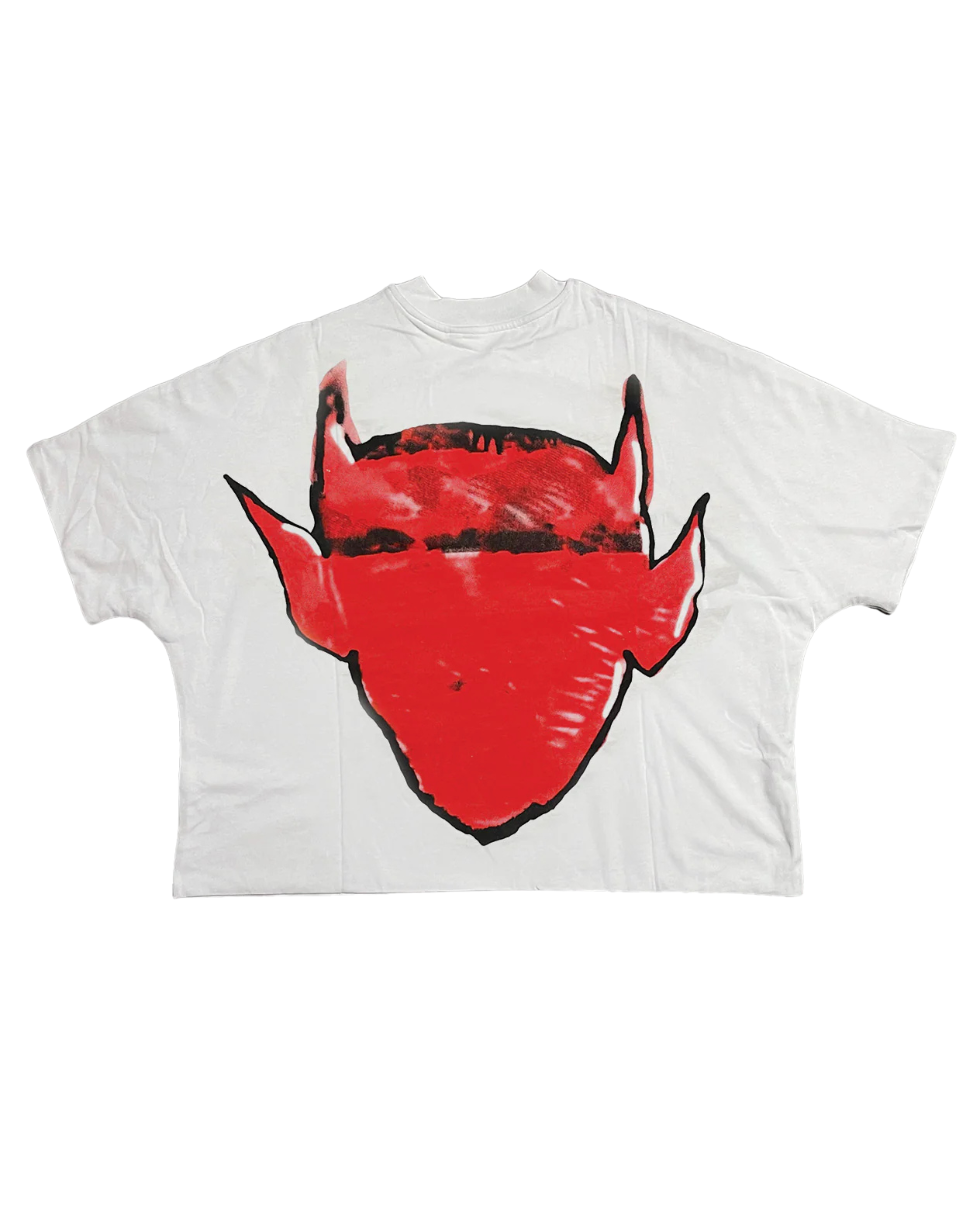billionaire studios bills demon crop tee in white