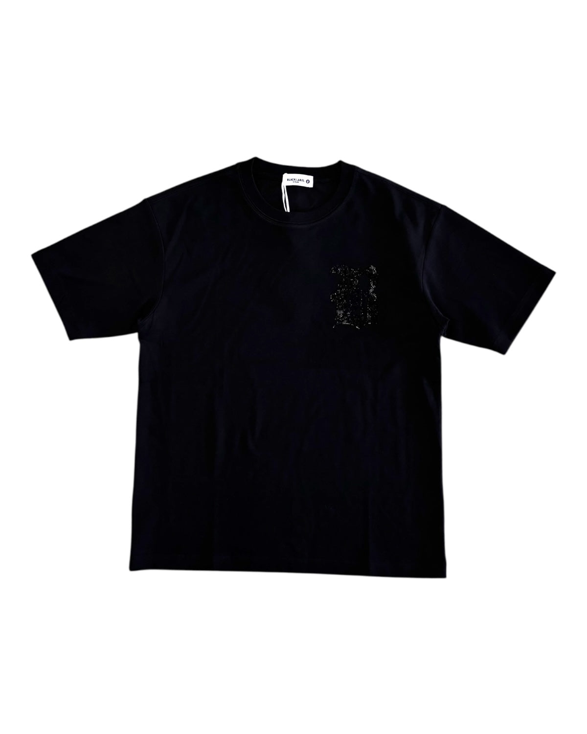 Black label bling tee in black