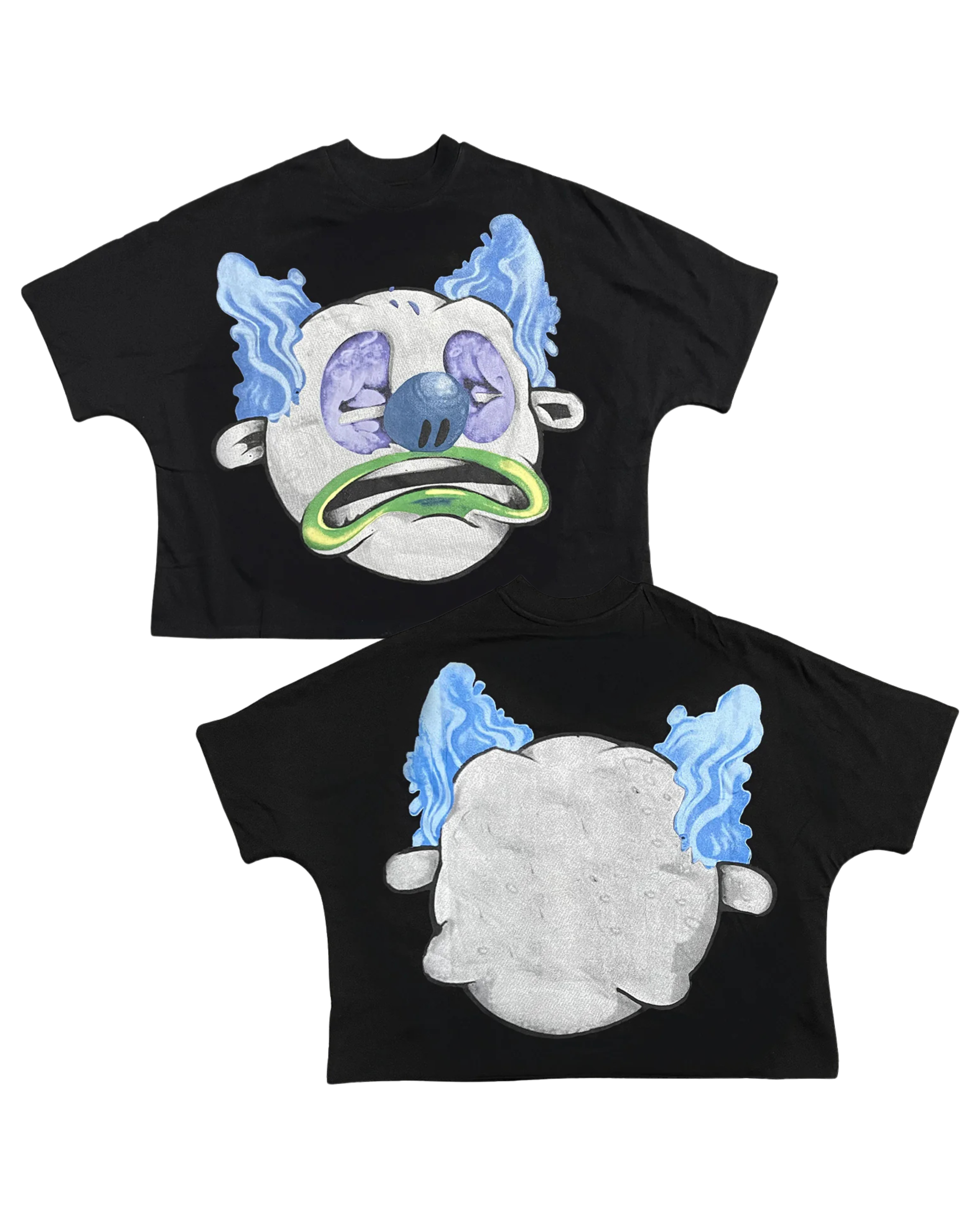 Billionaire studios bloo clown crop tee in black