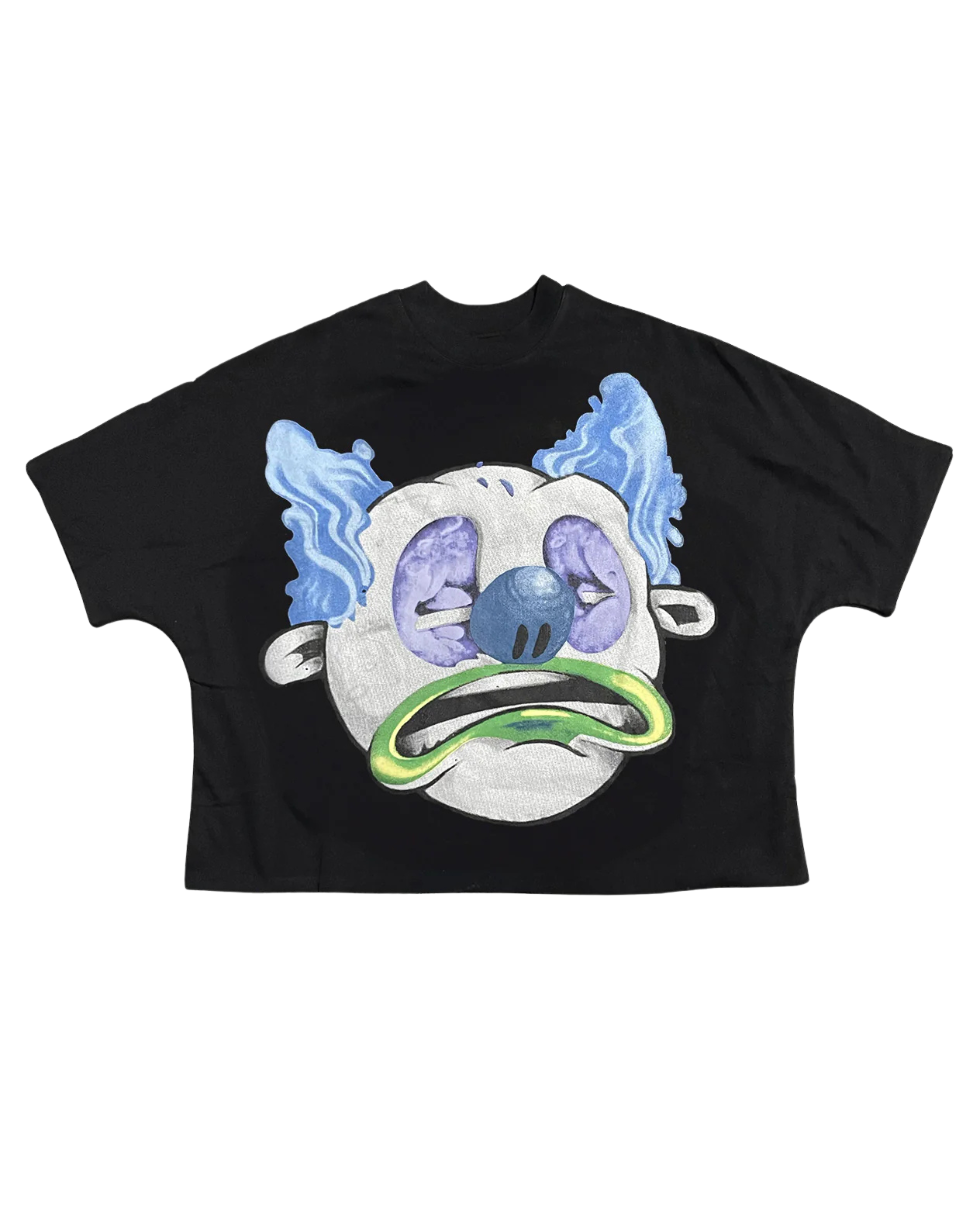Billionaire studios bloo clown crop tee in black
