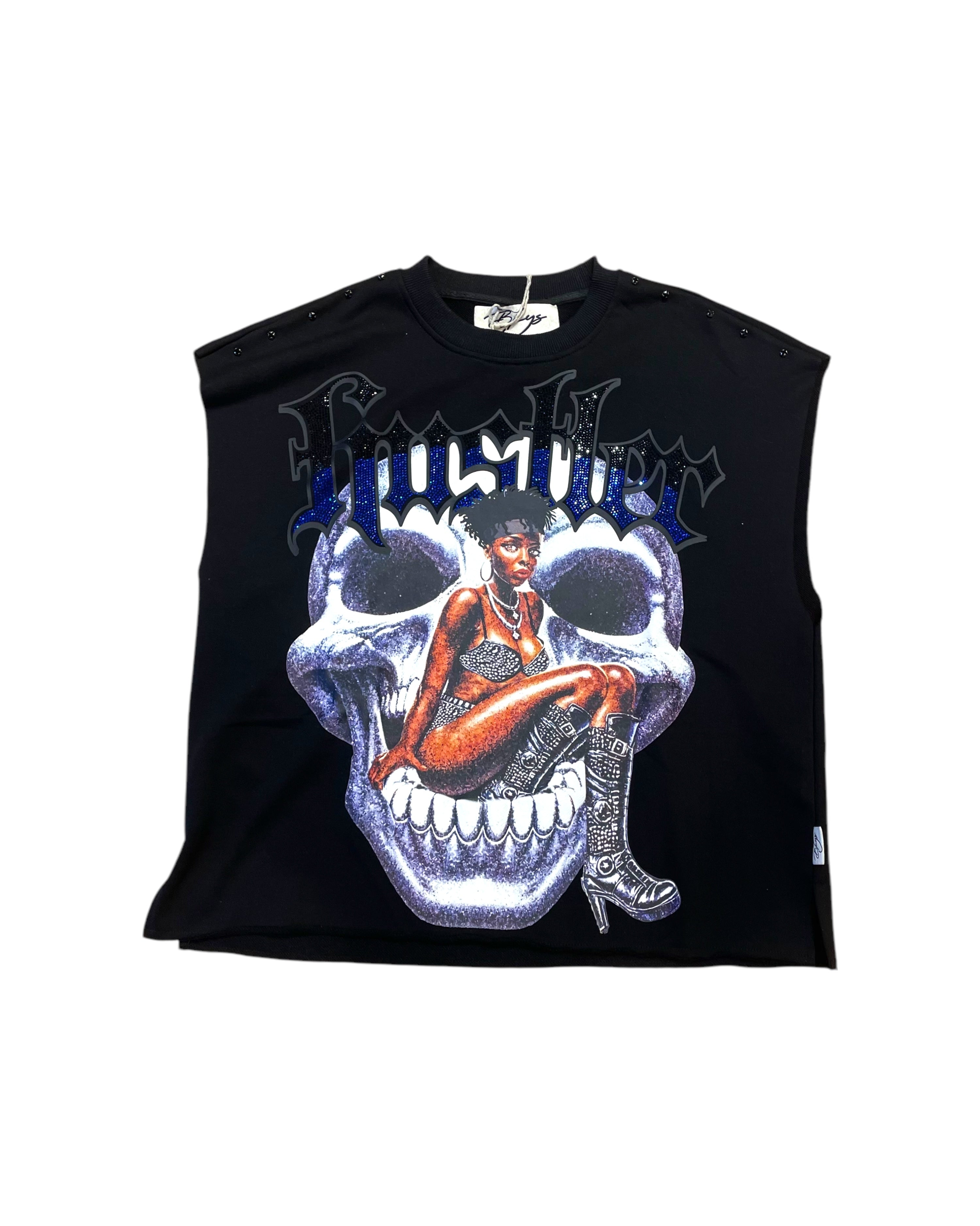 BKYS born hustler muscle shirt in black