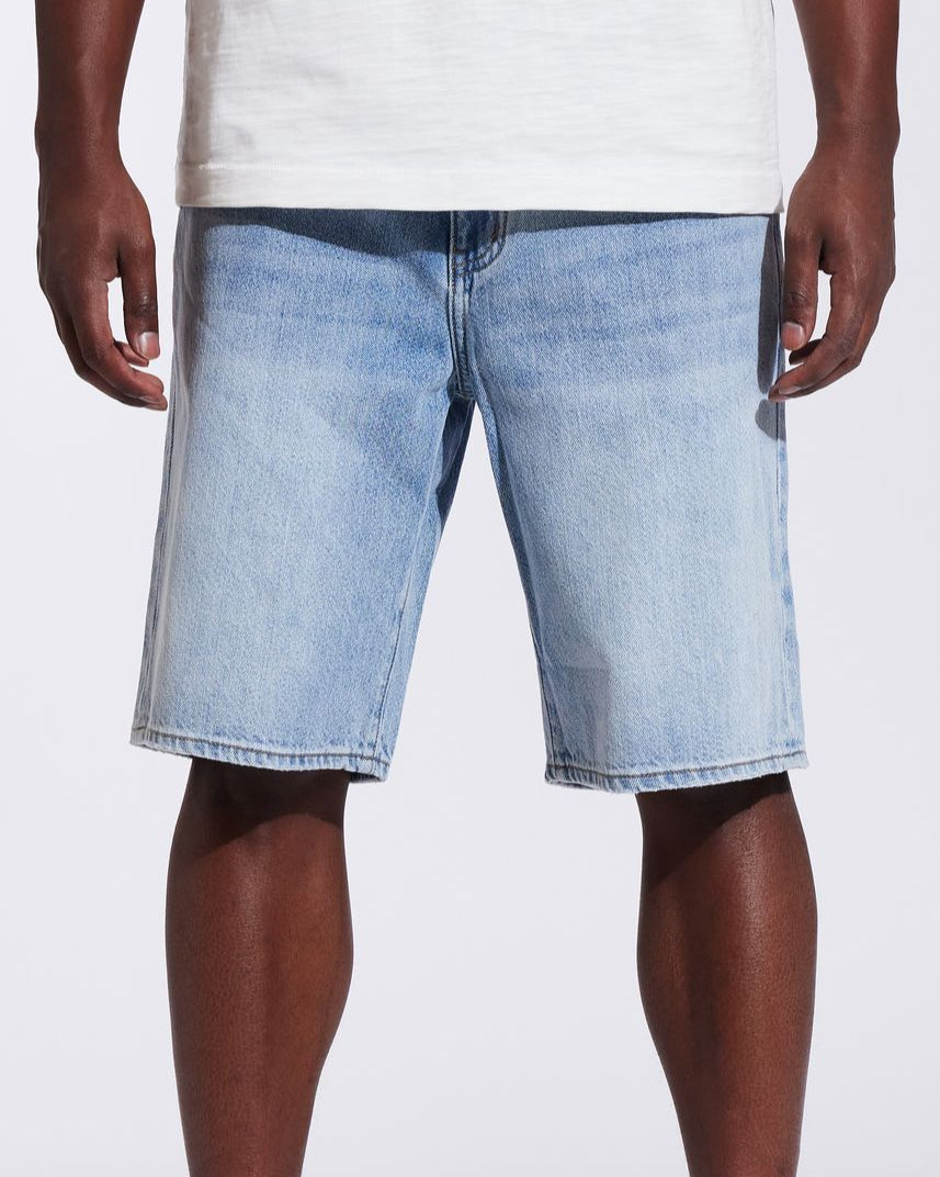 Crysp denim cena shorts in bleach wash color