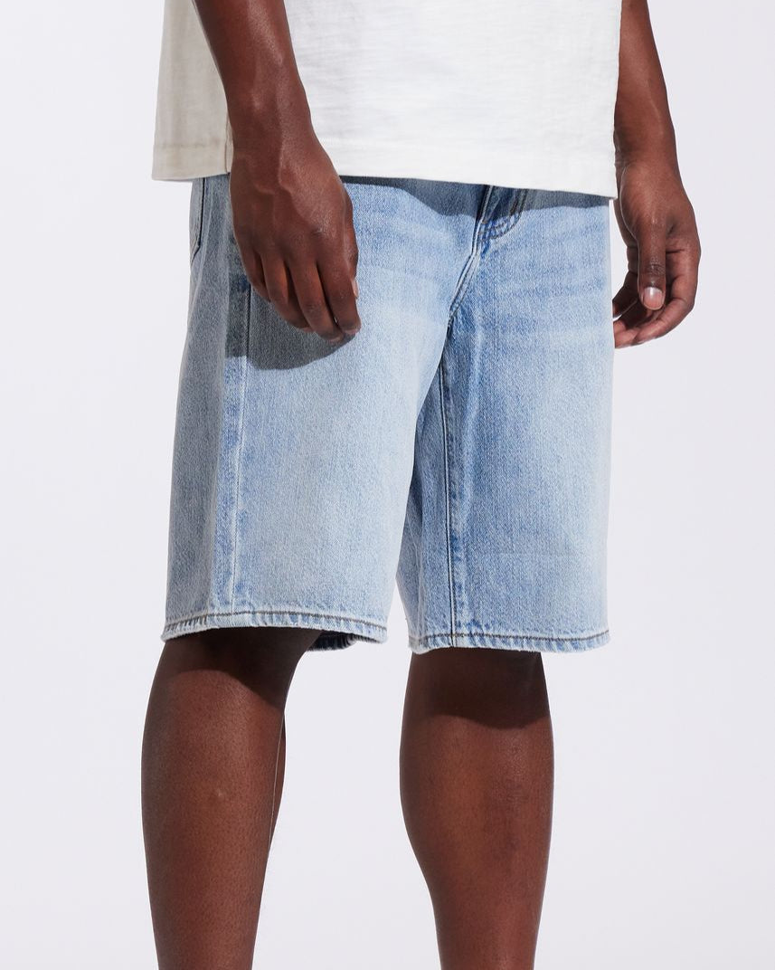 Crysp denim cena shorts in bleach wash color