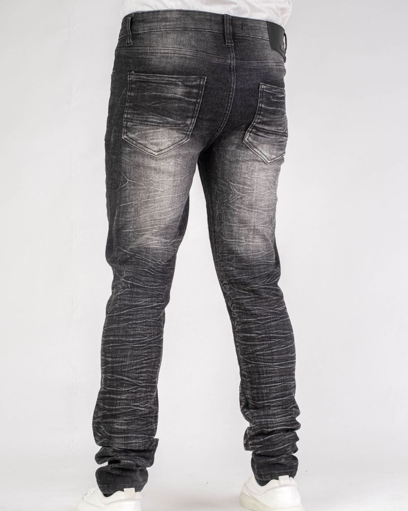 Crinkle Acid Wash Slim Jeans 459