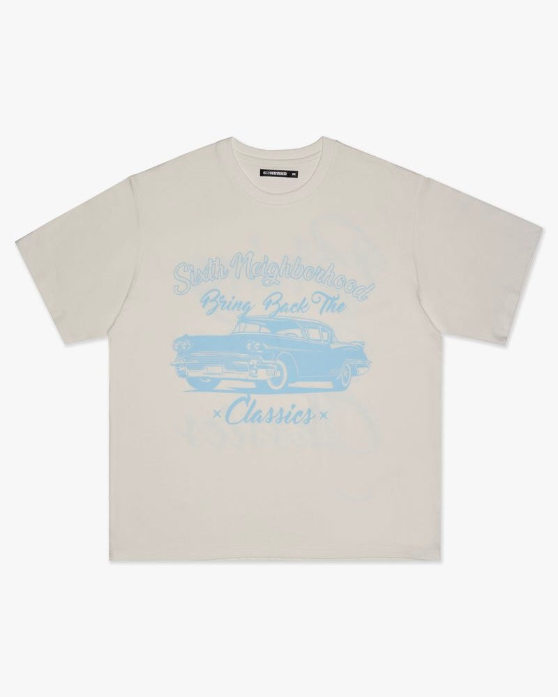 6th nbrhd classic is back tee in natural white