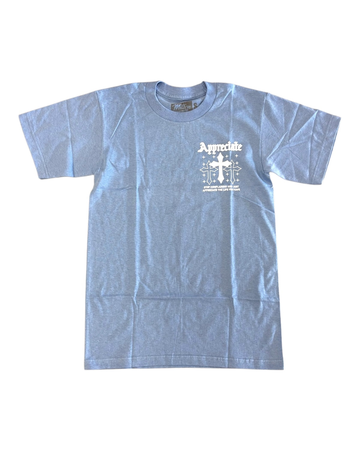 Million dolla motive appreciate crosses tee in blue