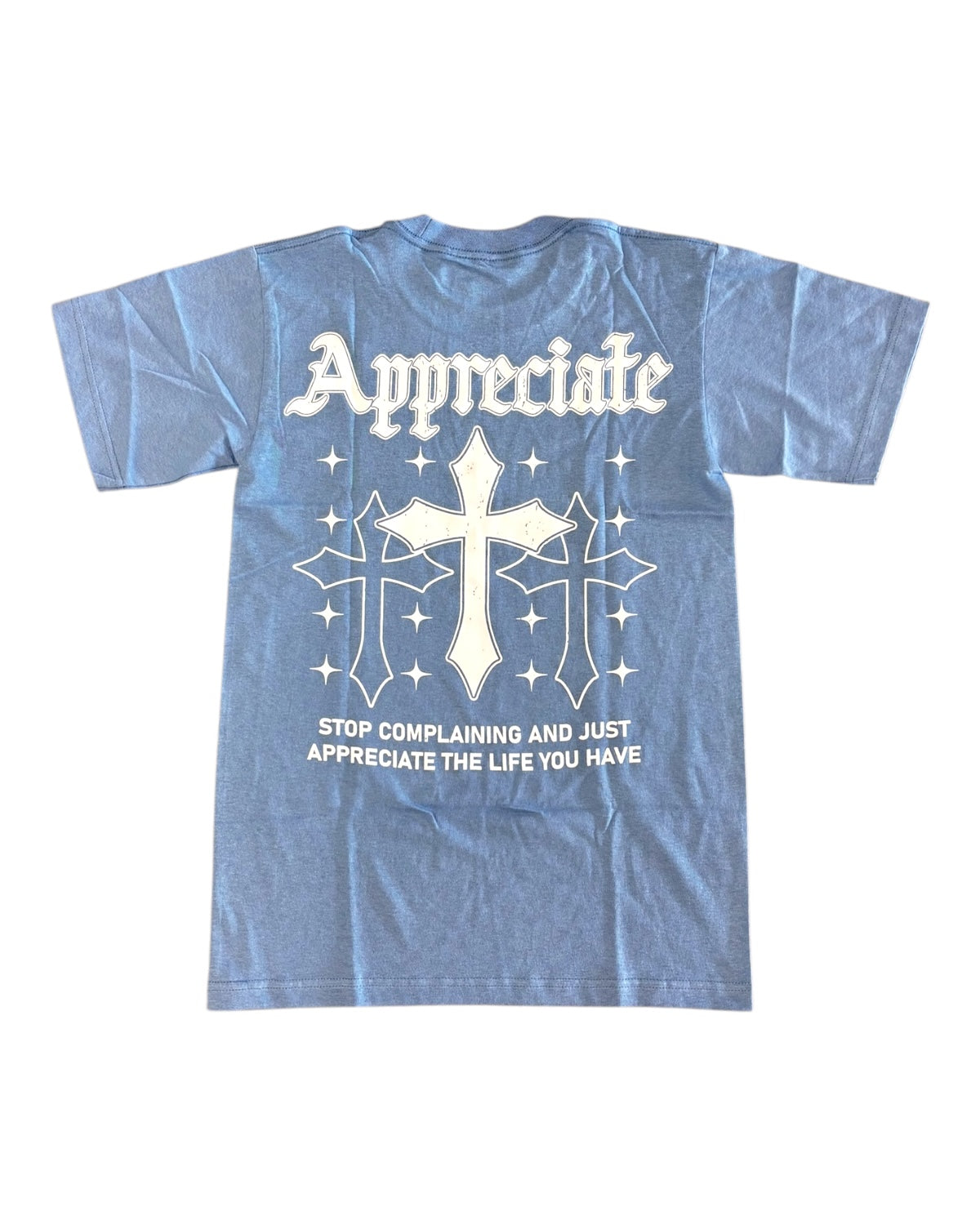Million dolla motive appreciate crosses tee in blue