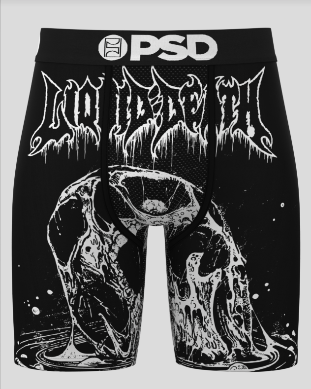 Black and white graphic design on a black background with 'PSD' branding.