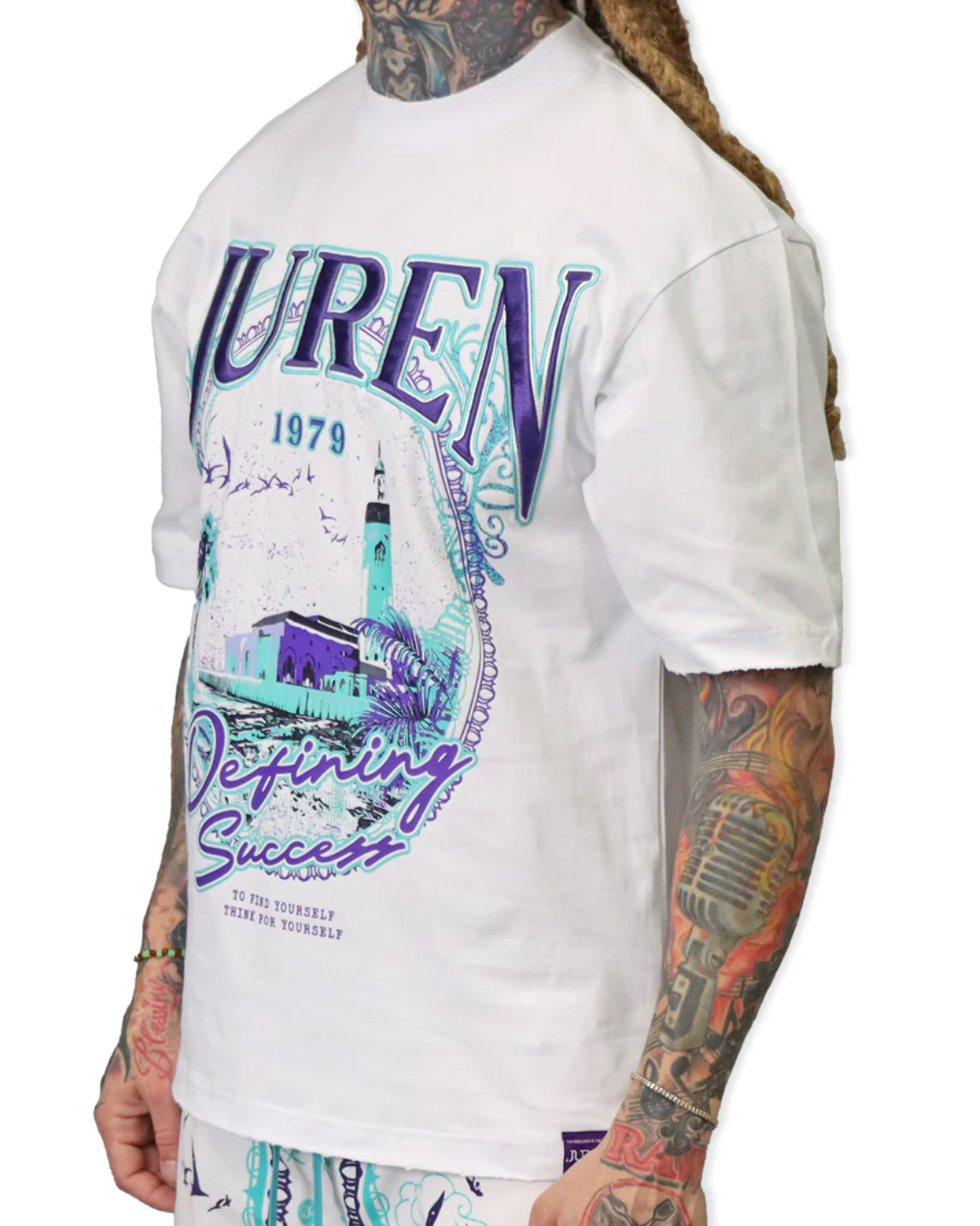 Juren defining success tee in white