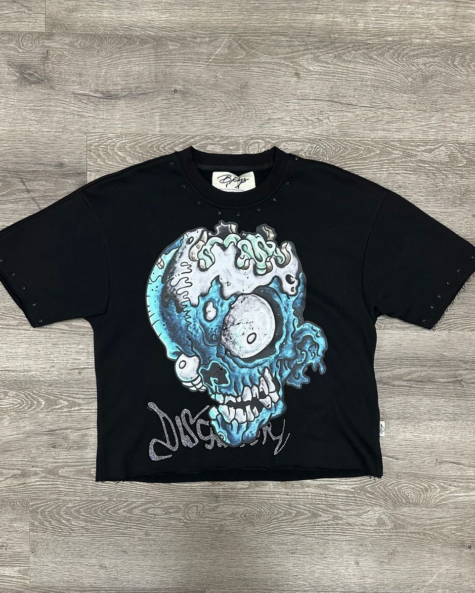 Bkys disaster crop tee in black