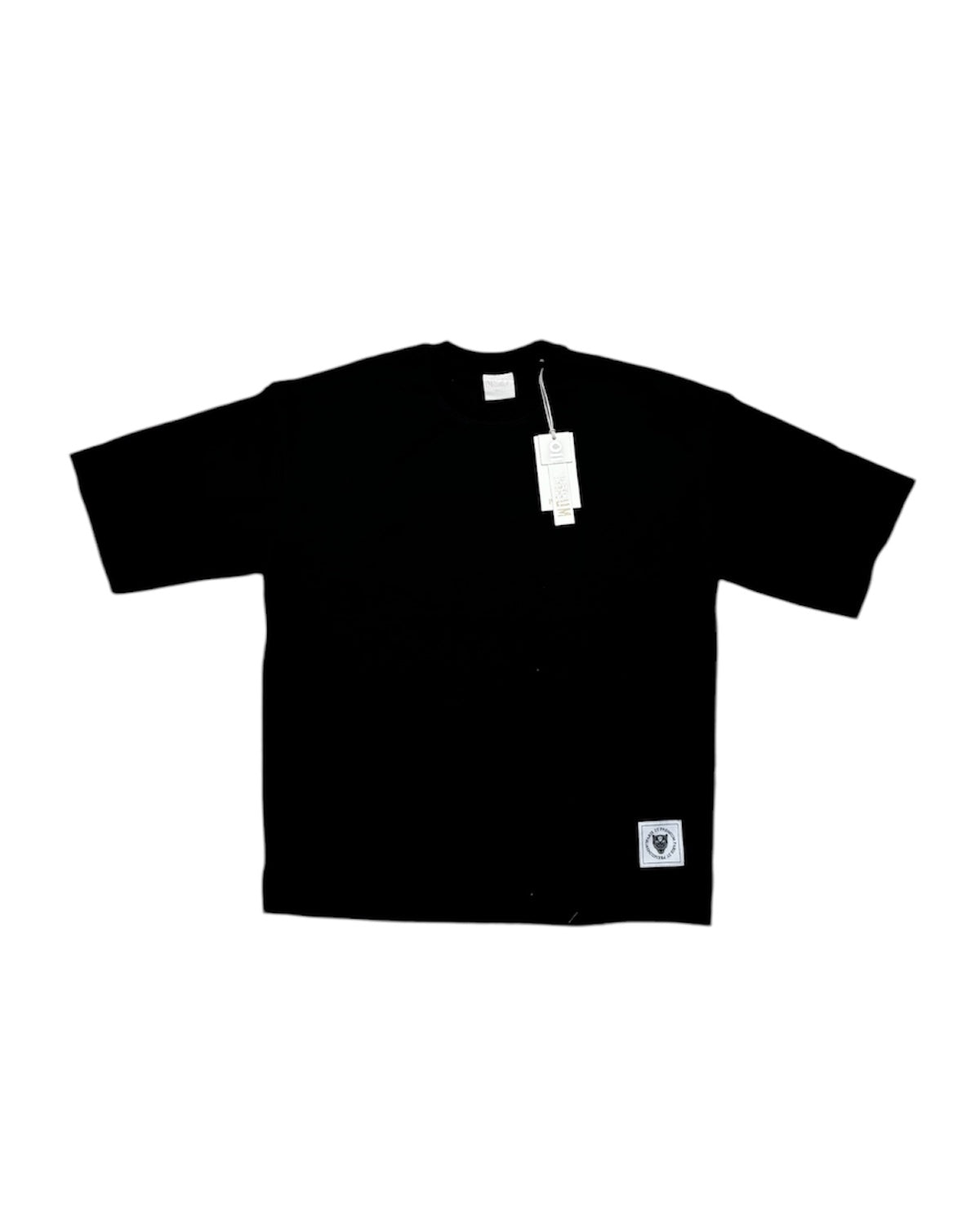 Drop Shoulder Solid Oversized Tee In Black Color