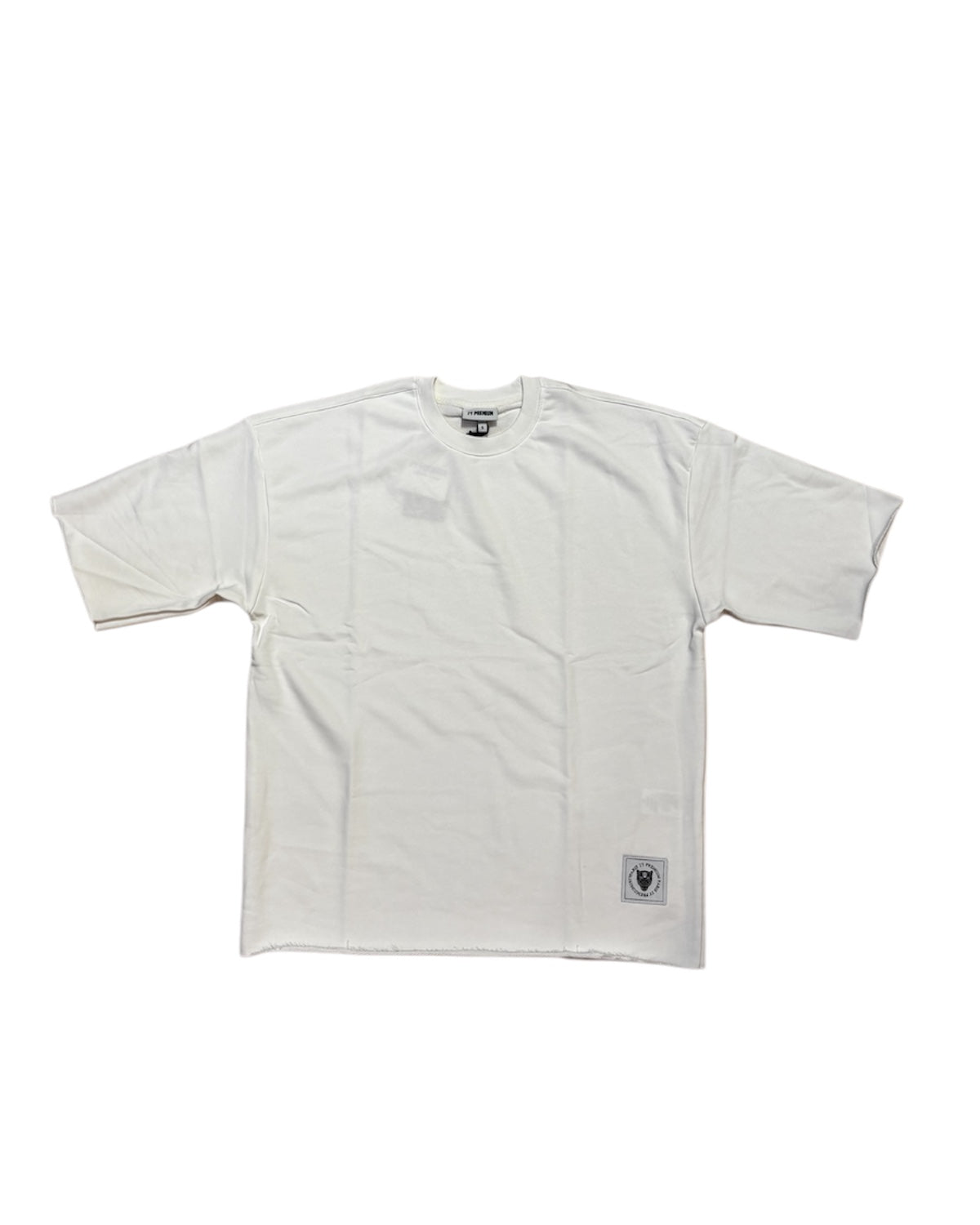 Drop Shoulder Solid Oversized Tee In off white color
