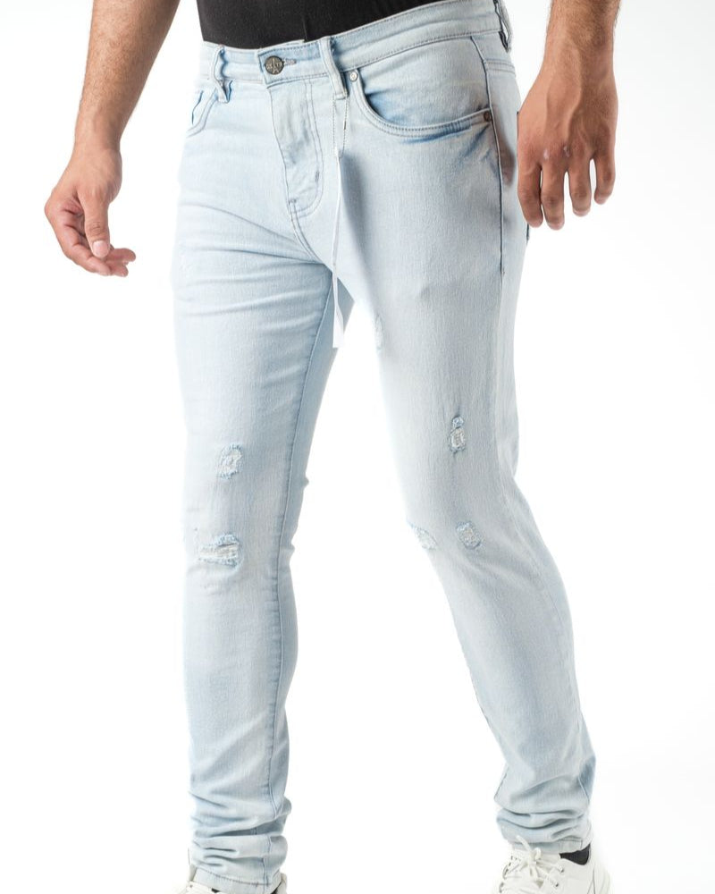 Dzstar icy knee ripped jeans in blue