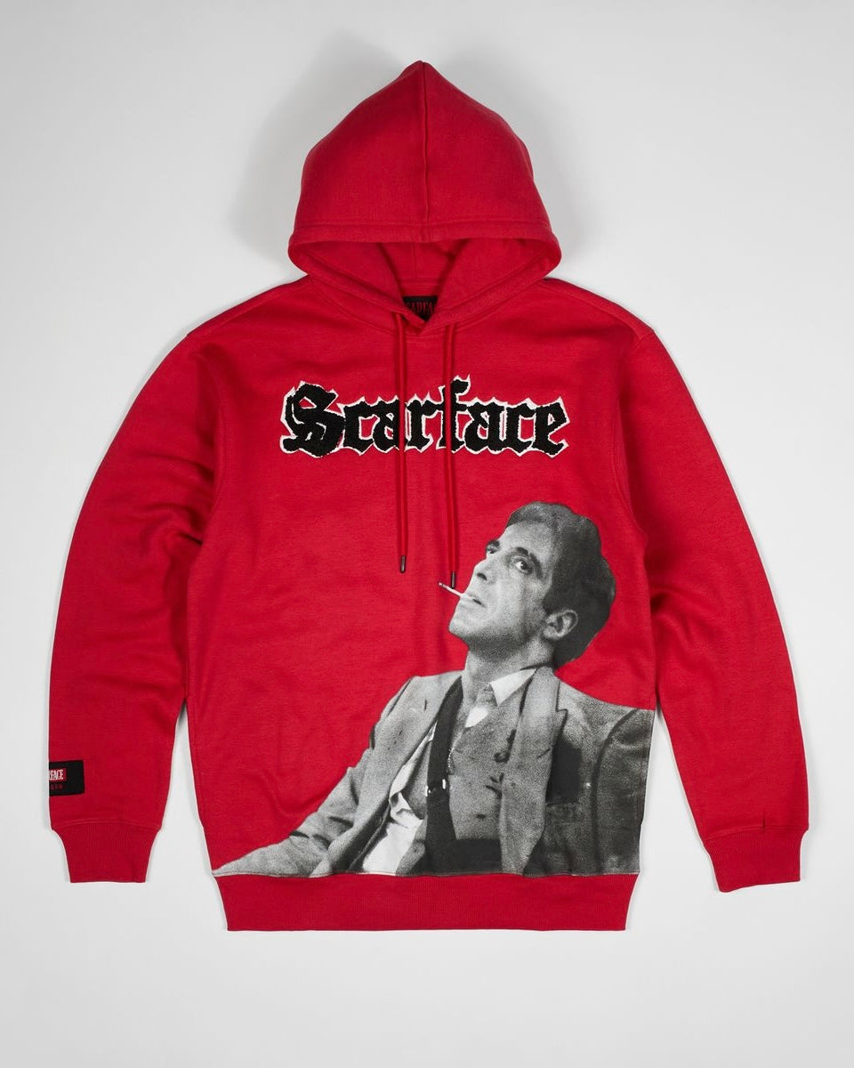 NEW Reason X Scarface Tony Montana Graphic Long high quality Sleeve Hoodie Sweater 2XLARGE 2X