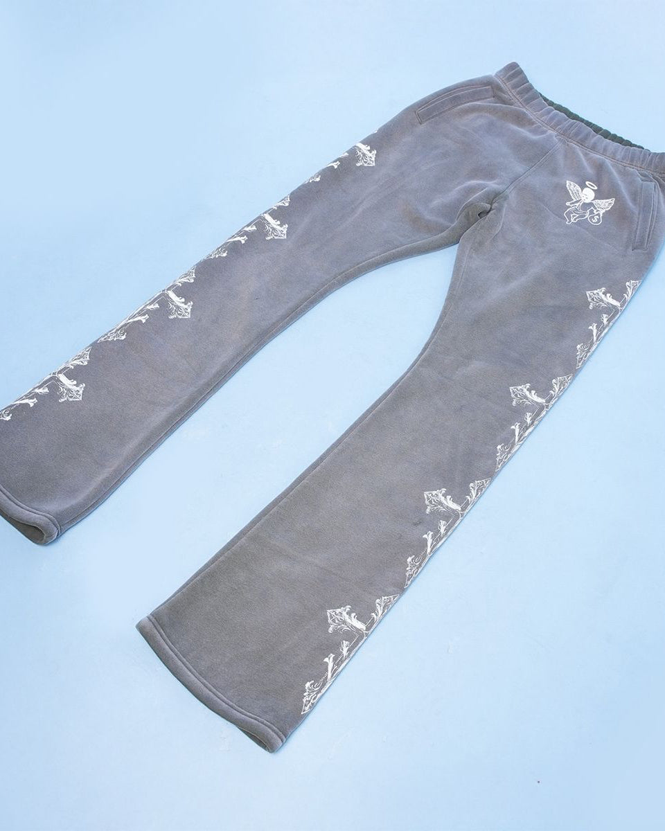 GB Jesus Cross Zip Hoodie Flare Set