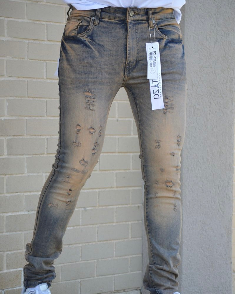 Scratched Up Super Stretch Denim