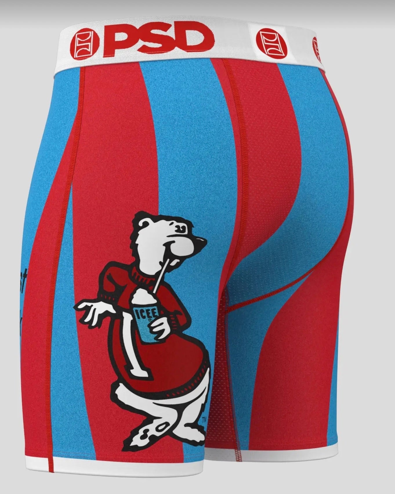 Psd icee cold briefs in blue and red