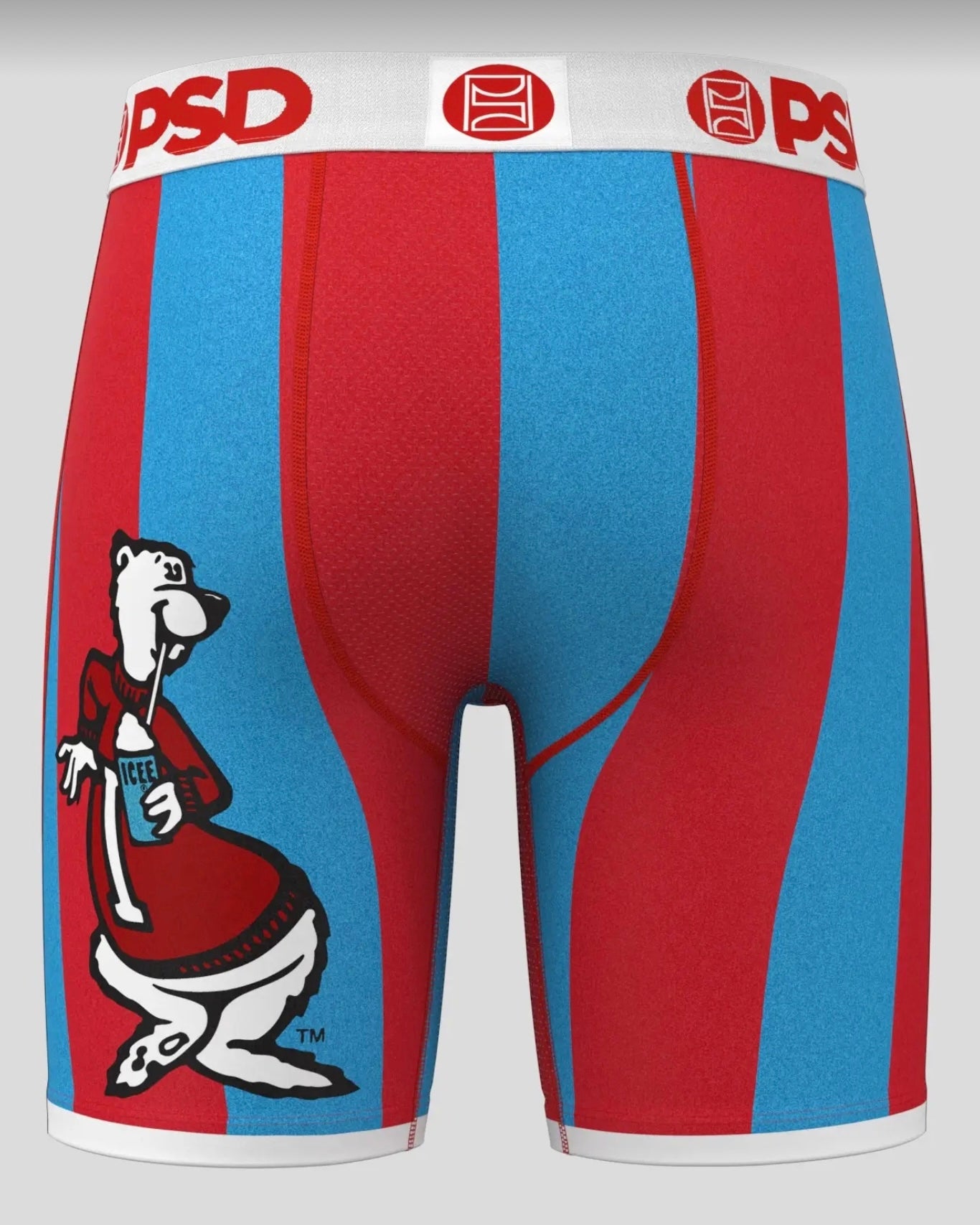 Psd icee cold briefs in blue and red