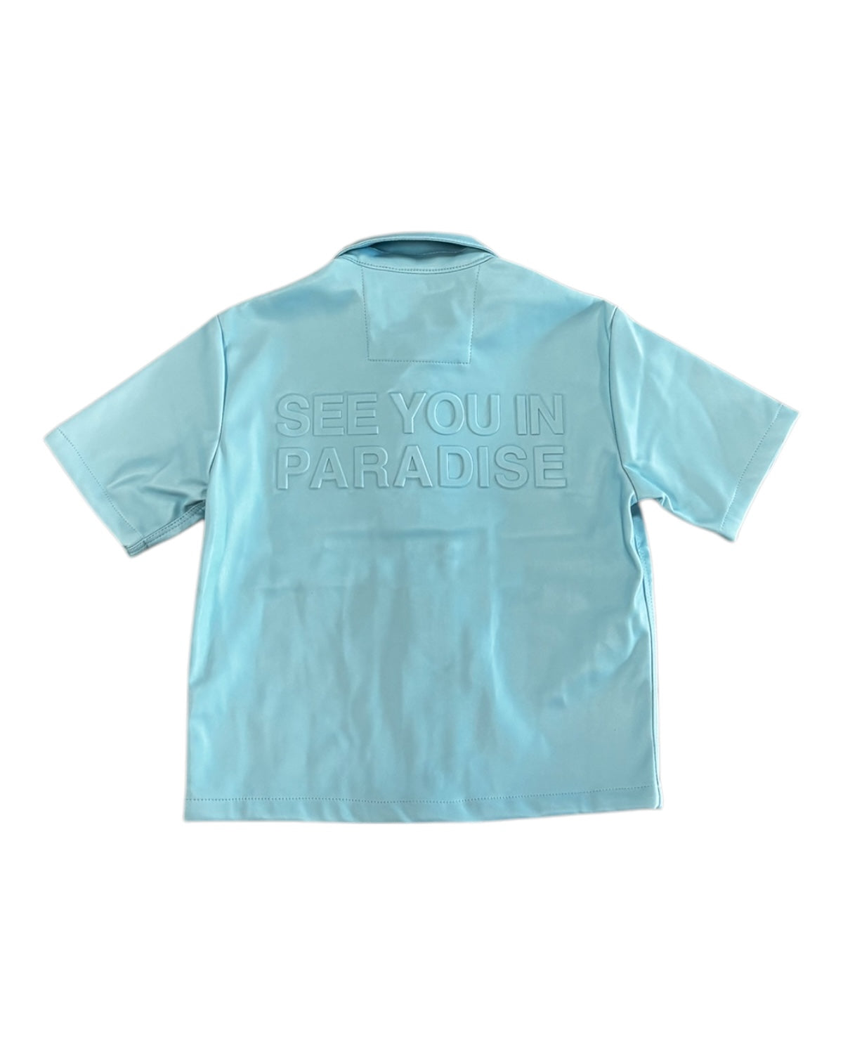 Jordan Craig juniors see you in paradise PU leather shirt in sky blue
