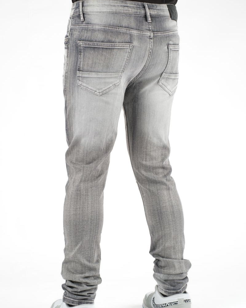 Dzstar knee ripped wrinkle jeans in grey