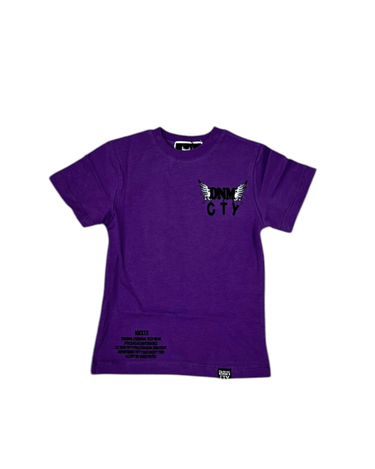 Kid’s Prayers Up High Puff Print Tee In Purple Color