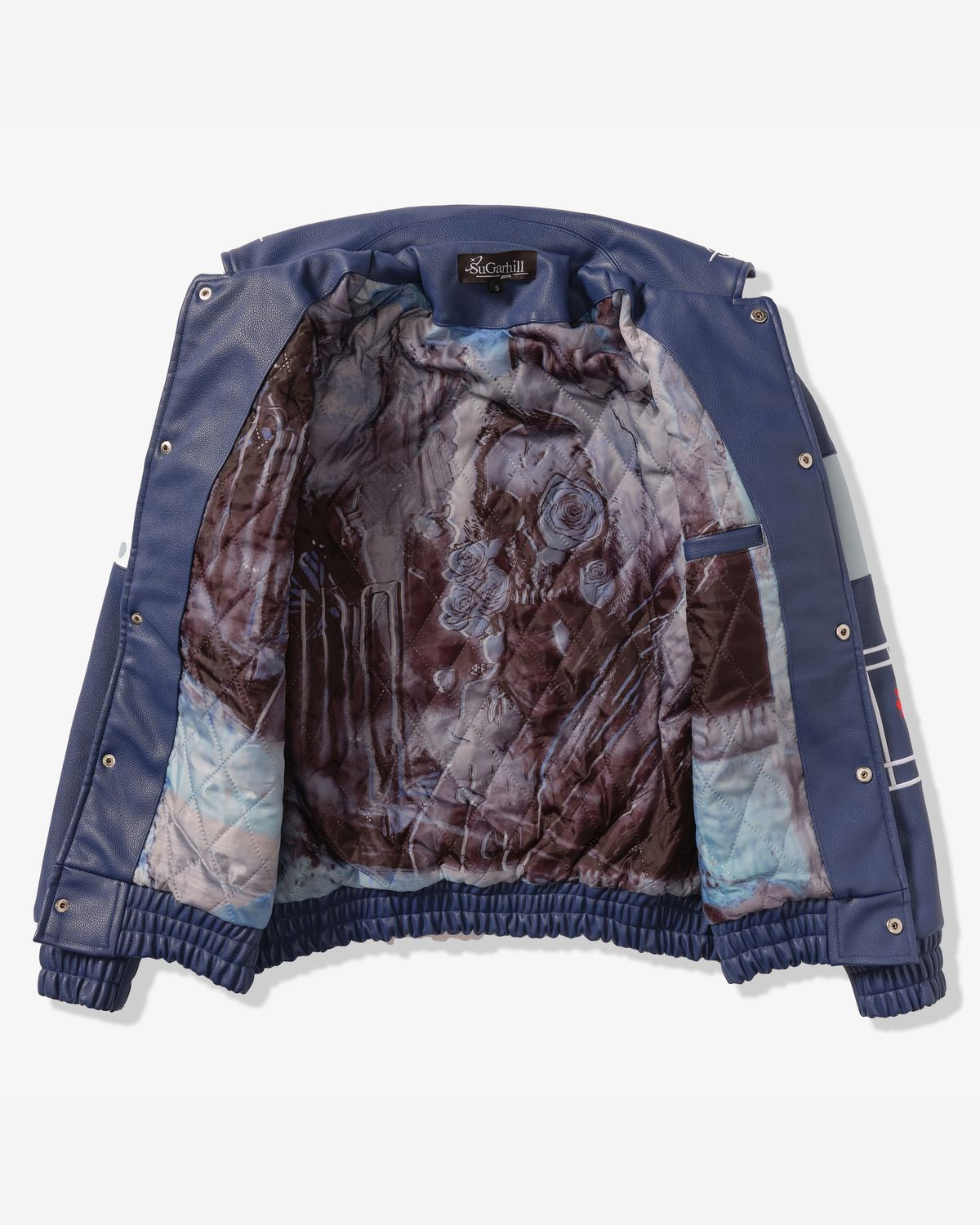 Liberation Leather Jacket In Navy Color