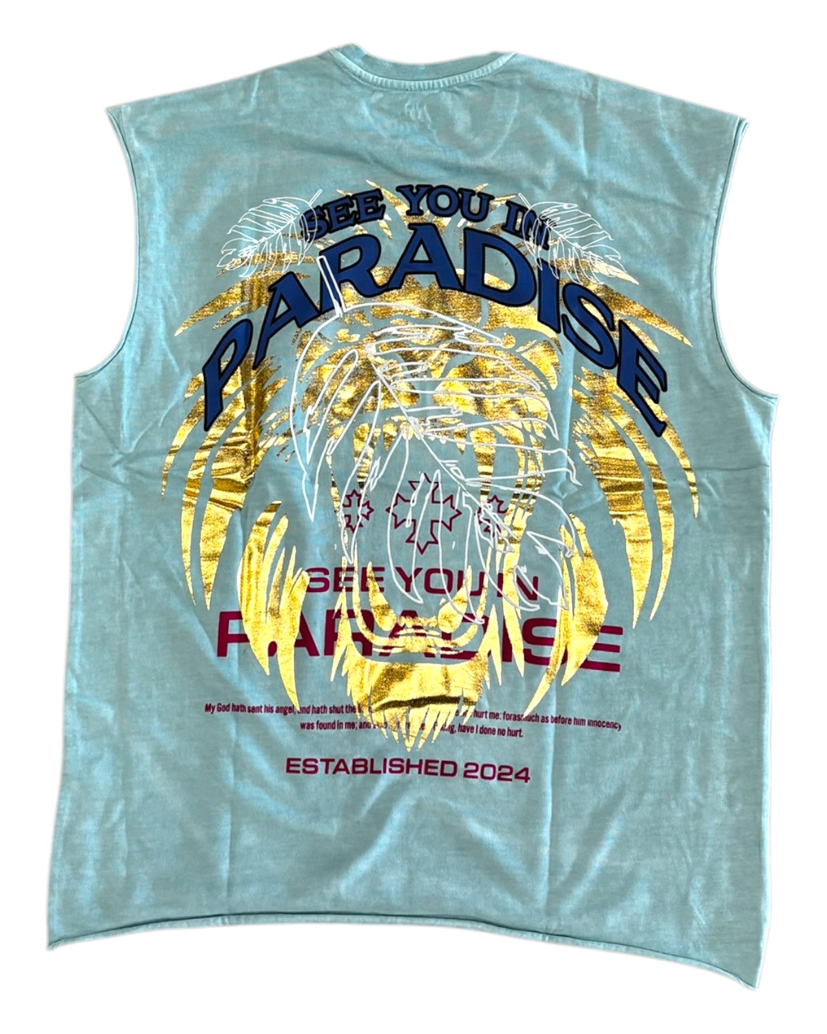 jordan craig paradise lion muscle shirt in sky blue