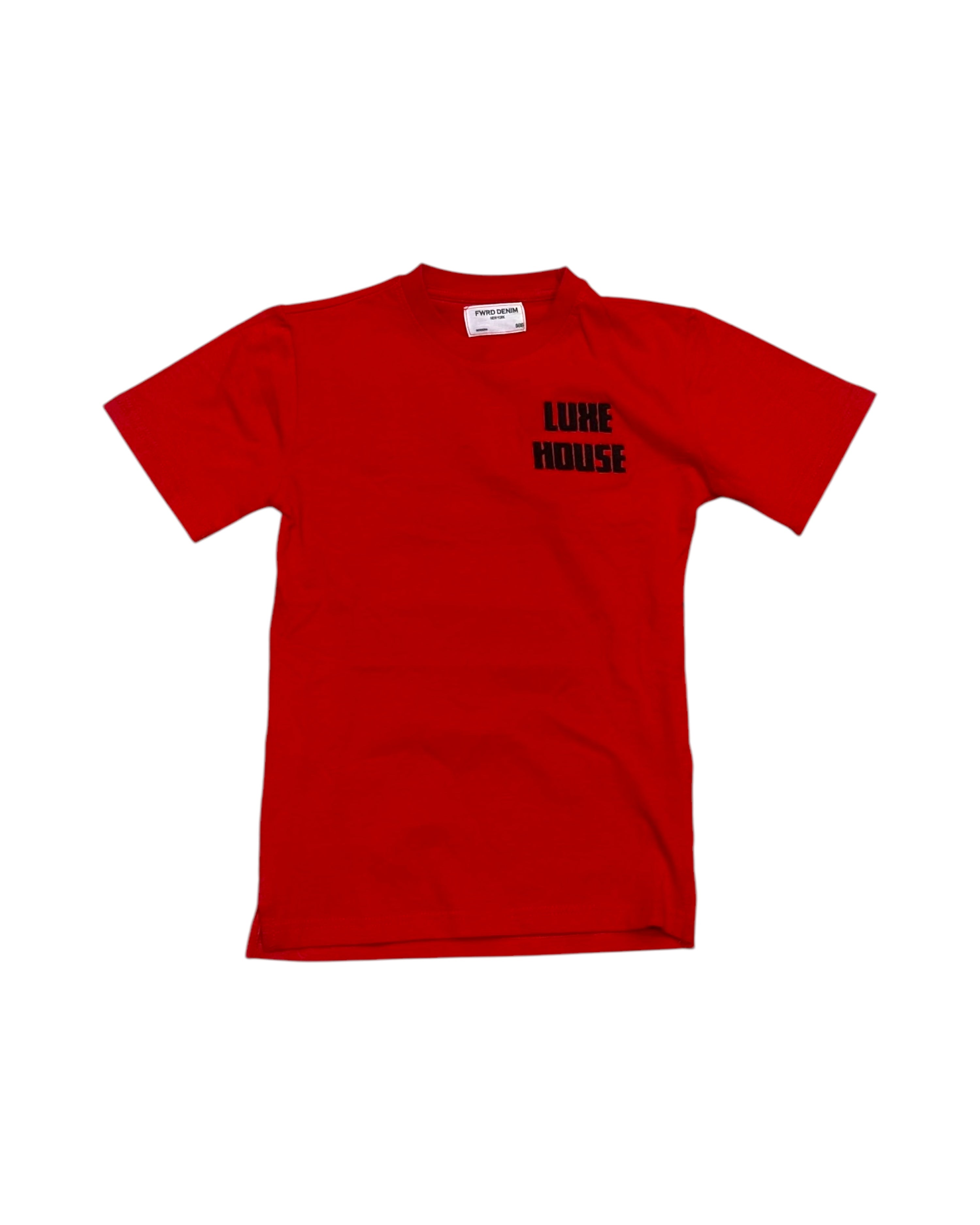 Luxe House Tee In red and black