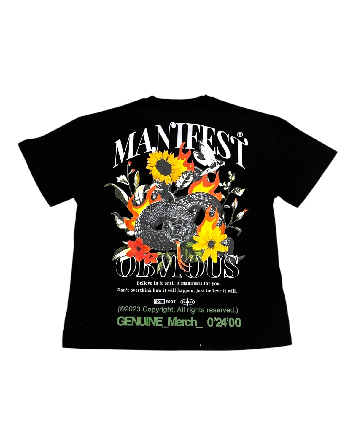 Genuine manifest tee in black