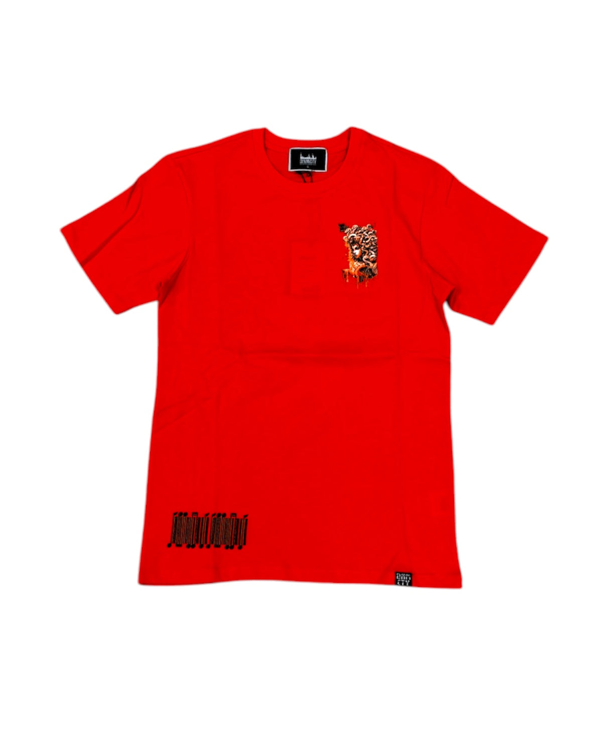 Medusa Puff Print Tee In Orange Color