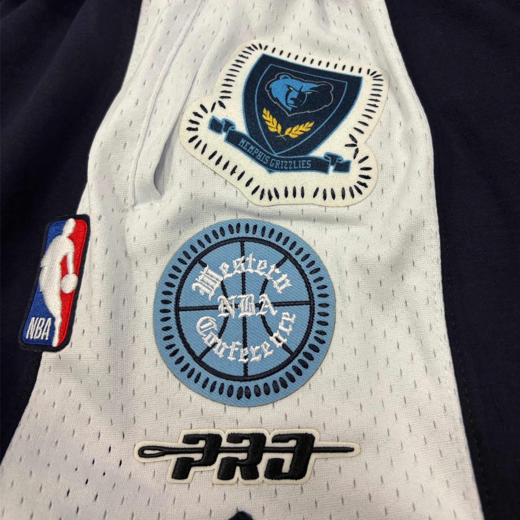 Memphis Grizzlies DIY Pick Stitch Shorts In midnight navy color