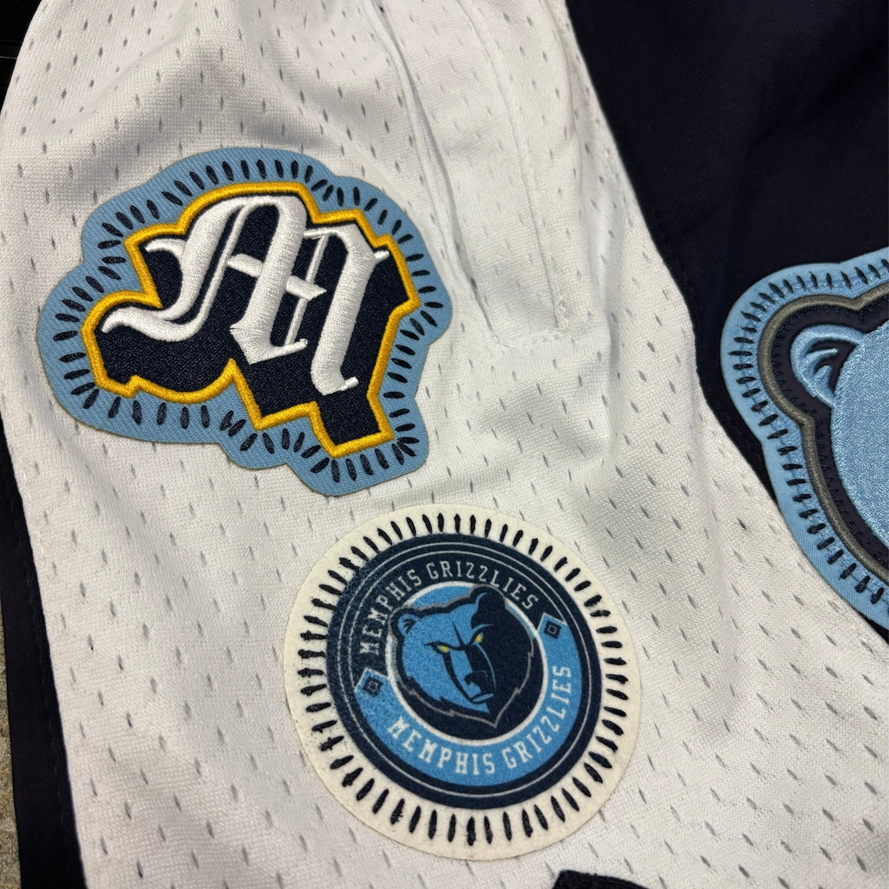 Memphis Grizzlies DIY Pick Stitch Shorts In midnight navy color