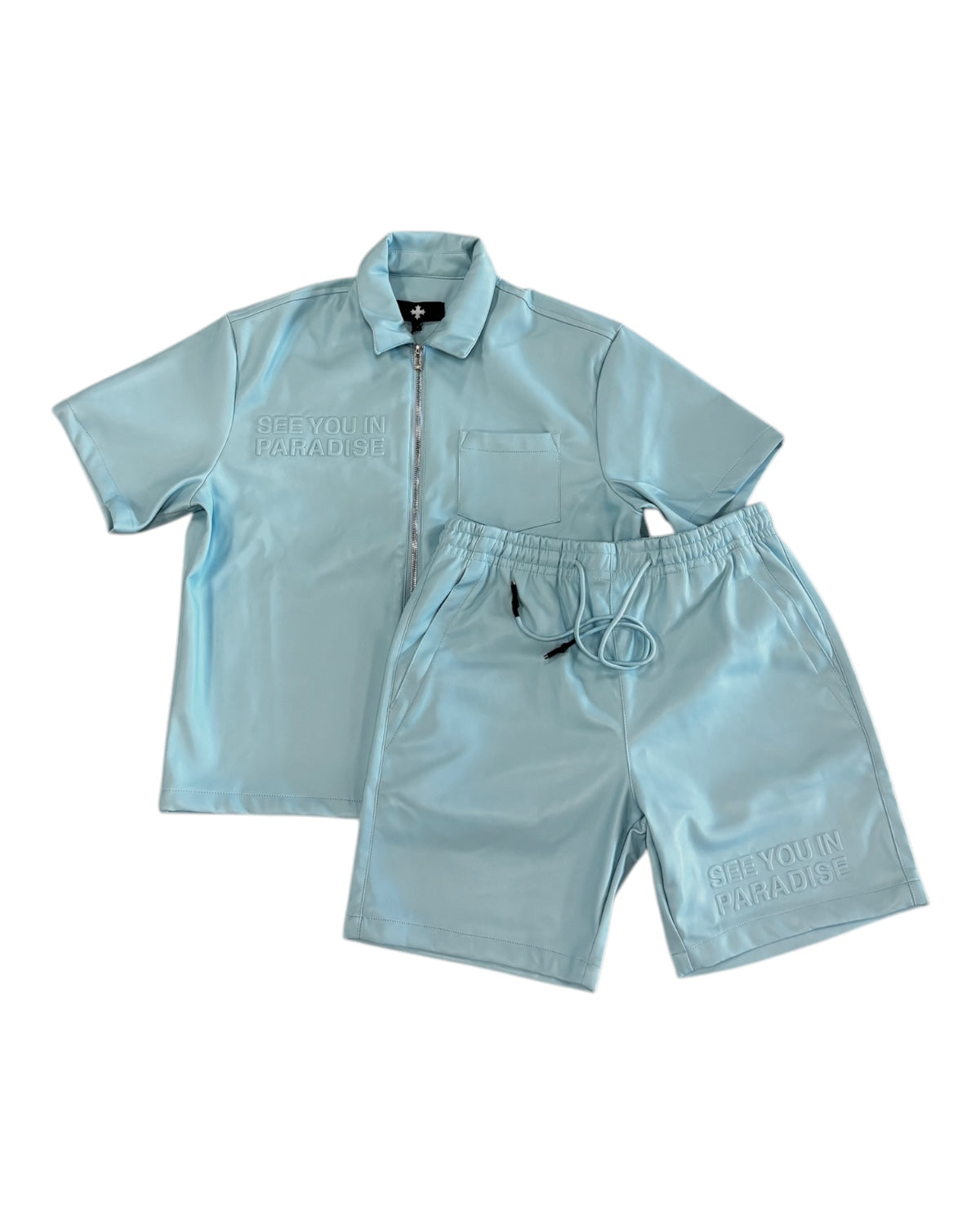Jordan Craig see you in paradise short set in sky blue for men