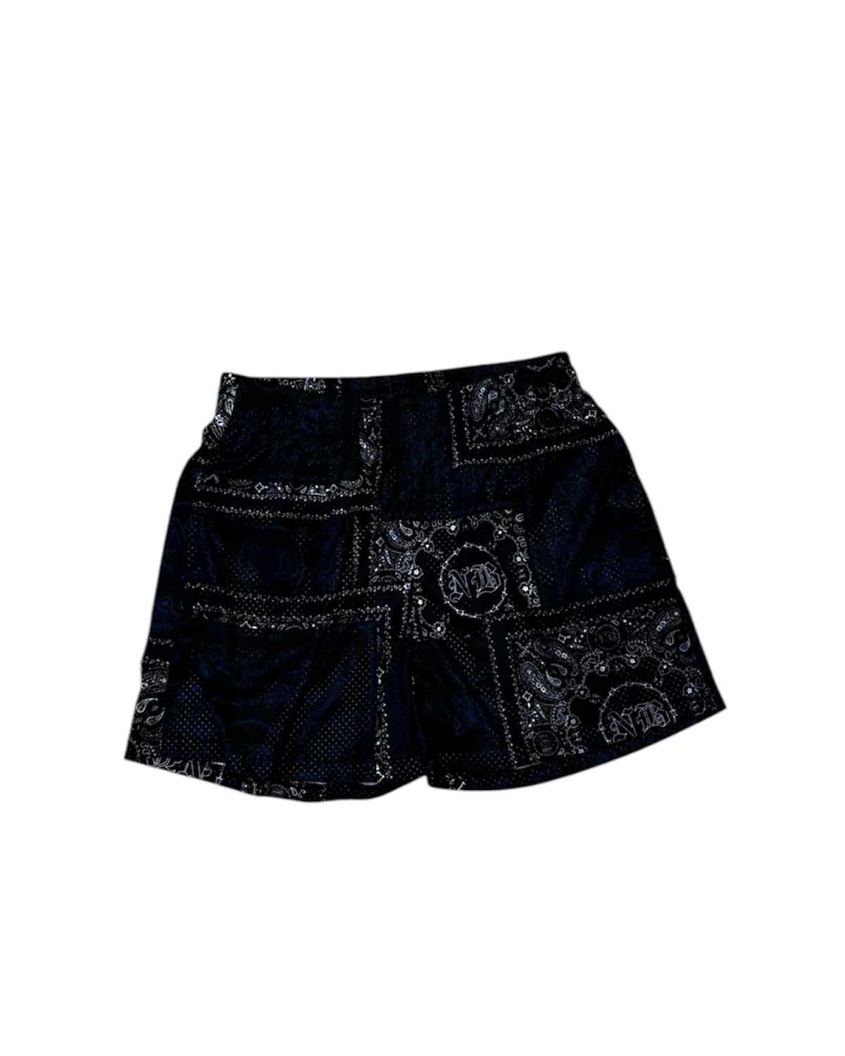 NB Paisley Mesh Shorts In Black and blue color for men