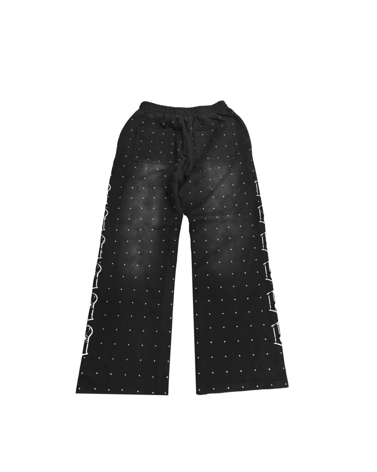 Overdose Rhinestone Pants In black color