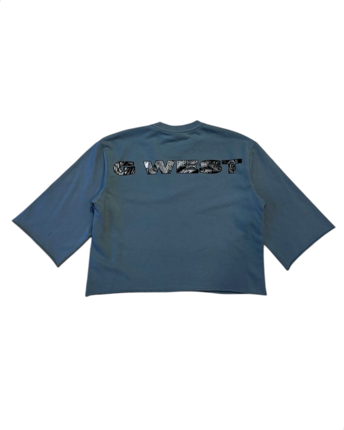 Owl Crop Tee In Blue Color