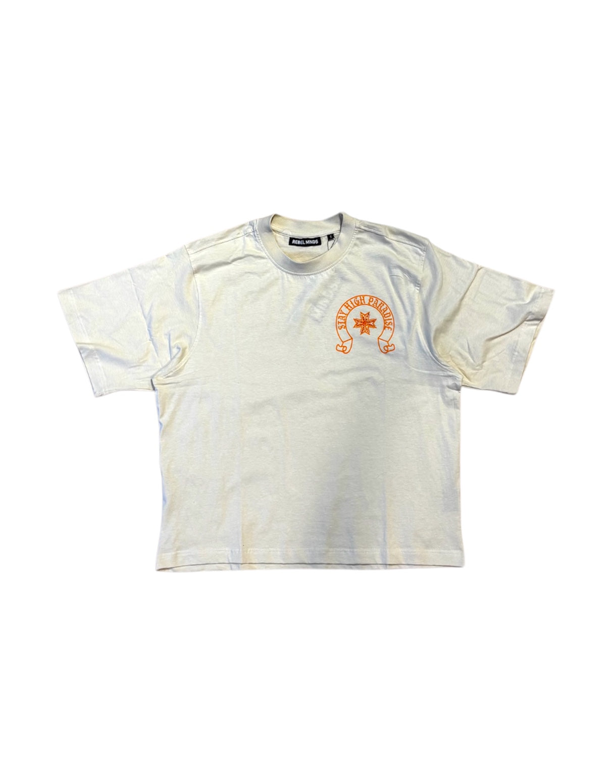 Paradise High Life Crop Tee In Cream Color