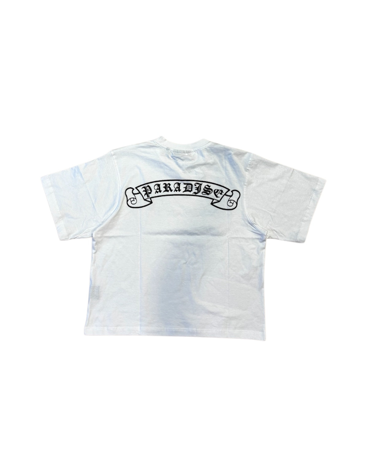 Paradise High Life Crop Tee In White Color